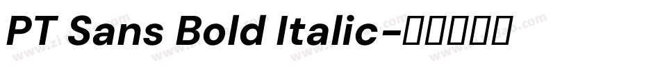 PT Sans Bold Italic字体转换
